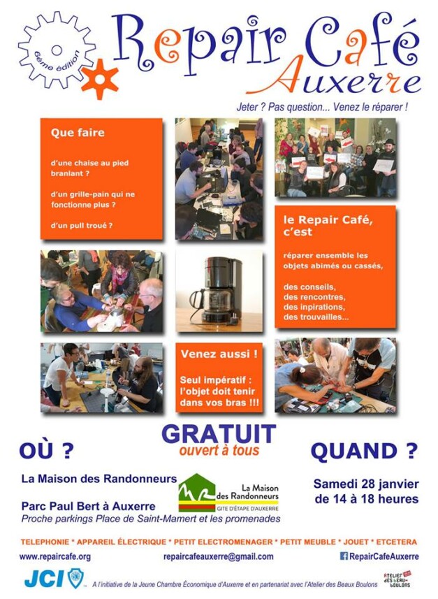 repair café Auxerre à la Maison des Randonneurs